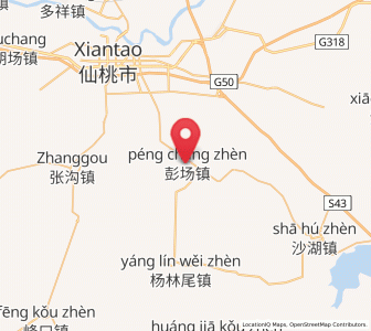 Map of Pengchang, Hubei