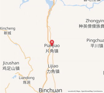 Map of Pianjiao, Yunnan