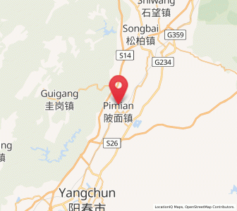 Map of Pimian, Guangdong