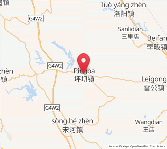 Map of Pingba, Hubei