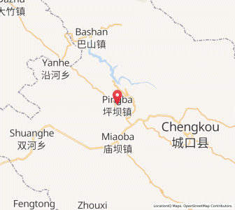 Map of Pingba, Chongqing