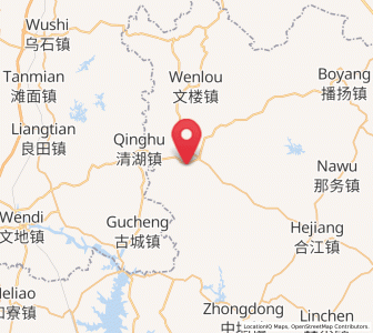 Map of Pingding, Guangdong