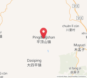 Map of Pingdingshan, Liaoning
