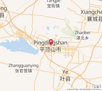Map of Pingdingshan, Henan