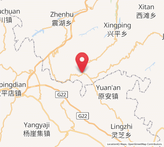 Map of Pingfeng, Ningxia Hui Autonomous Region