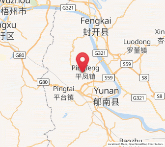 Map of Pingfeng, Guangdong