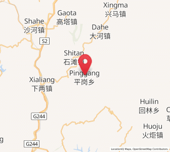 Map of Pinggang, Sichuan