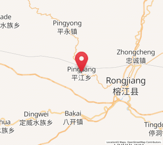 Map of Pingjiang, Guizhou