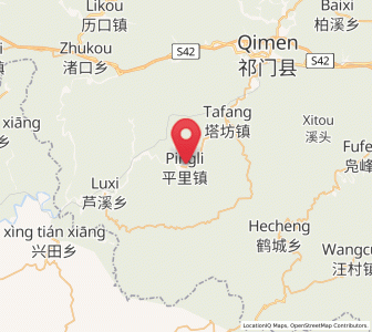 Map of Pingli, Anhui