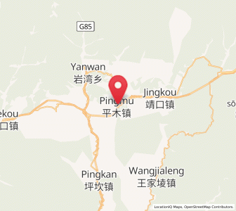 Map of Pingmu, Shaanxi