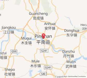 Map of Pingnan, Guangxi