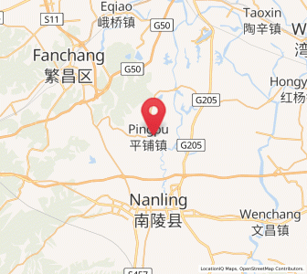 Map of Pingpu, Anhui