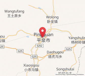 Map of Pingquan, Hebei