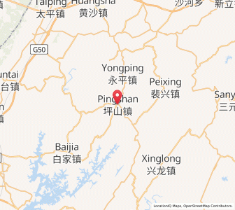Map of Pingshan, Chongqing