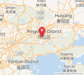 Map of Pingshan, Guangdong