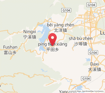 Map of Pingtian, Zhejiang