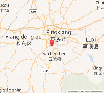 Map of Pingxiang, Jiangxi