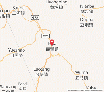 Map of Pipa, Gansu