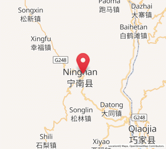 Map of Pisha, Sichuan
