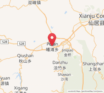 Map of Potan, Zhejiang
