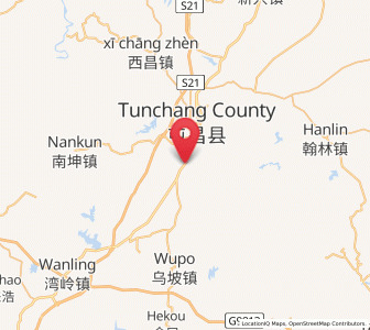 Map of Poxin, Hainan