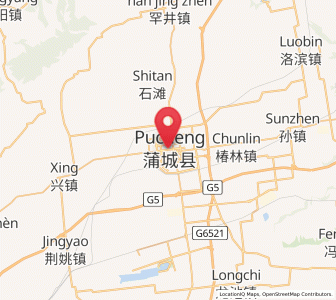 Map of Pucheng Chengguanzhen, Shaanxi