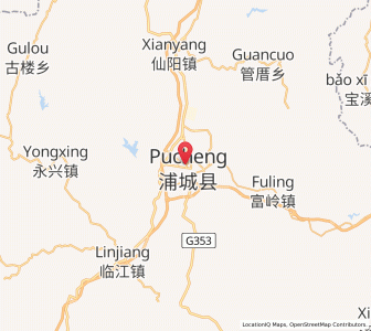 Map of Pucheng, Fujian