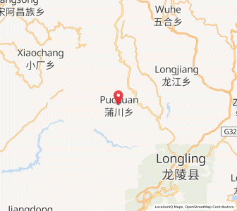 Map of Puchuan, Yunnan