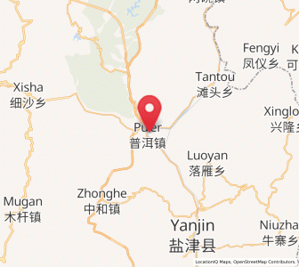 Map of Pu’er, Yunnan