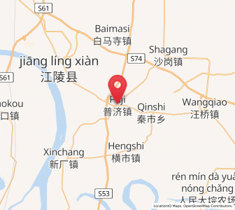 Map of Puji, Hubei
