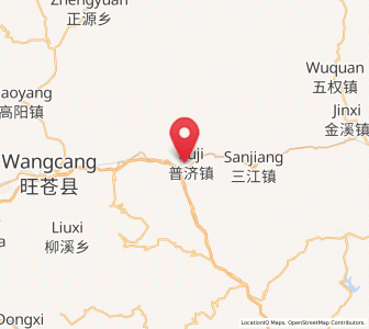 Map of Puji, Sichuan