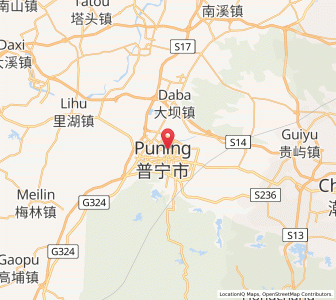 Map of Puning, Guangdong