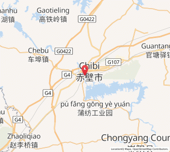 Map of Puqi, Hubei