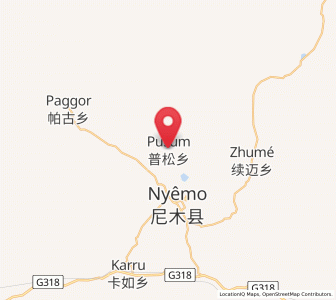 Map of Pusum, Tibet