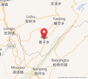 Map of Puzi, Chongqing