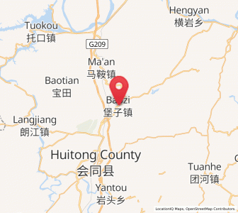 Map of Puzi, Hunan
