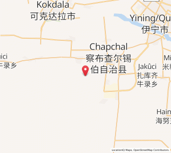 Map of Qapqal, Xinjiang