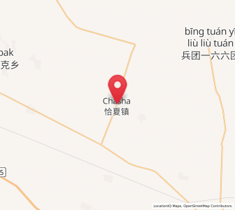 Map of Qaxa, Xinjiang