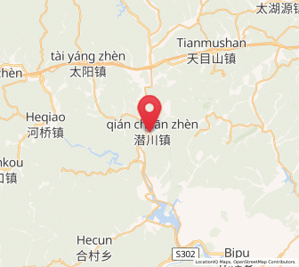 Map of Qianchuan, Zhejiang