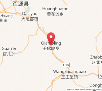 Map of Qianfoling, Shanxi
