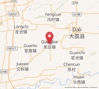 Map of Qiangbai, Shaanxi