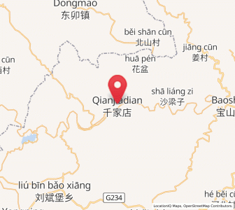 Map of Qianjiadian, Beijing