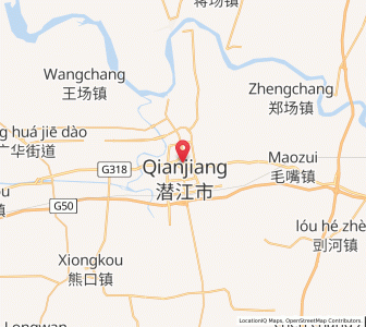 Map of Qianjiang, Hubei