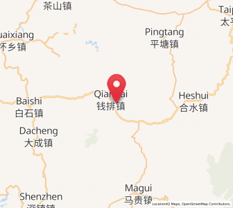Map of Qianpai, Guangdong