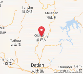 Map of Qianping, Fujian