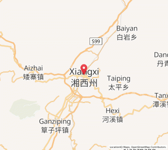 Map of Qianzhou, Hunan