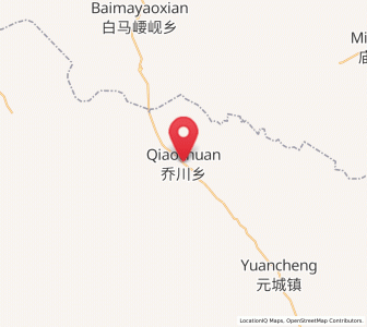 Map of Qiaochuan, Gansu