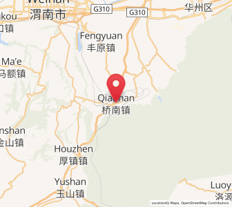 Map of Qiaonan, Shaanxi