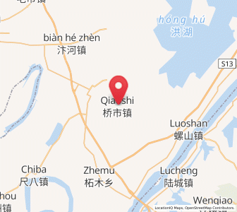 Map of Qiaoshi, Hubei