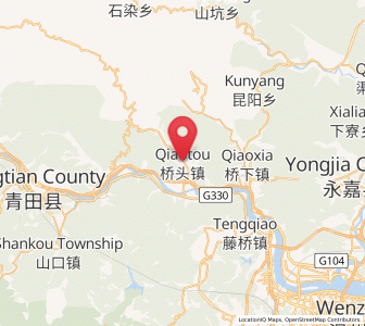 Map of Qiaotou, Zhejiang